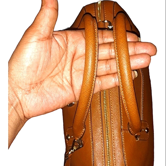 MICHAEL KORS ACORN SAFFIANO LEATHER SATCHEL BAG W/ CROSSBODY STRAPS EUC - Picture 8 of 15